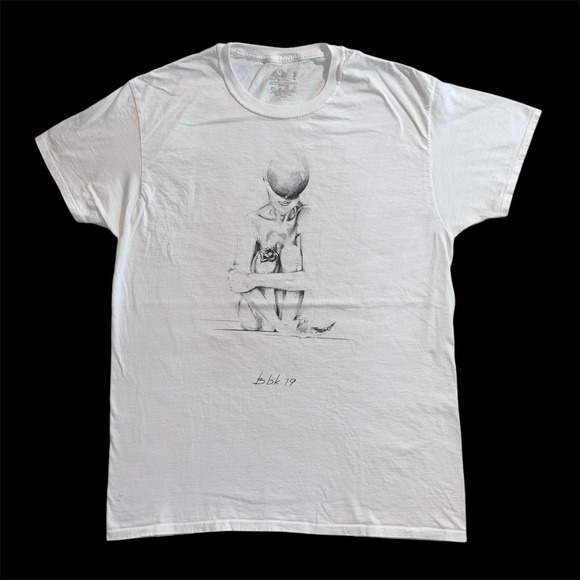 FRUIT OF THE LOOM T-Shirt The Pearl Bbk.19 Art 100% Cotton White Large Very Rare